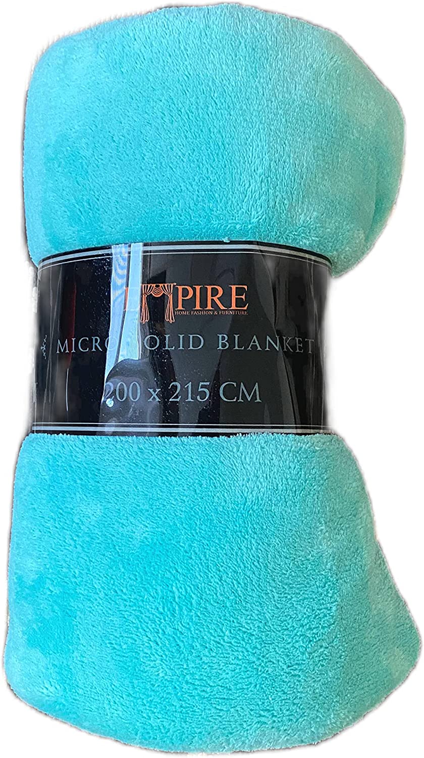turquoise microfiber throw blanket