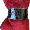 burgundy microfiber throw blanket