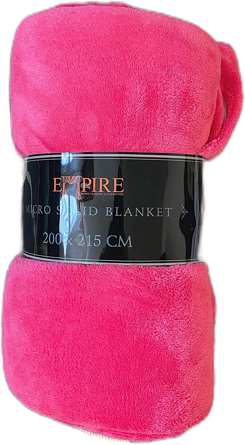 hot pink microfiber throw blanket
