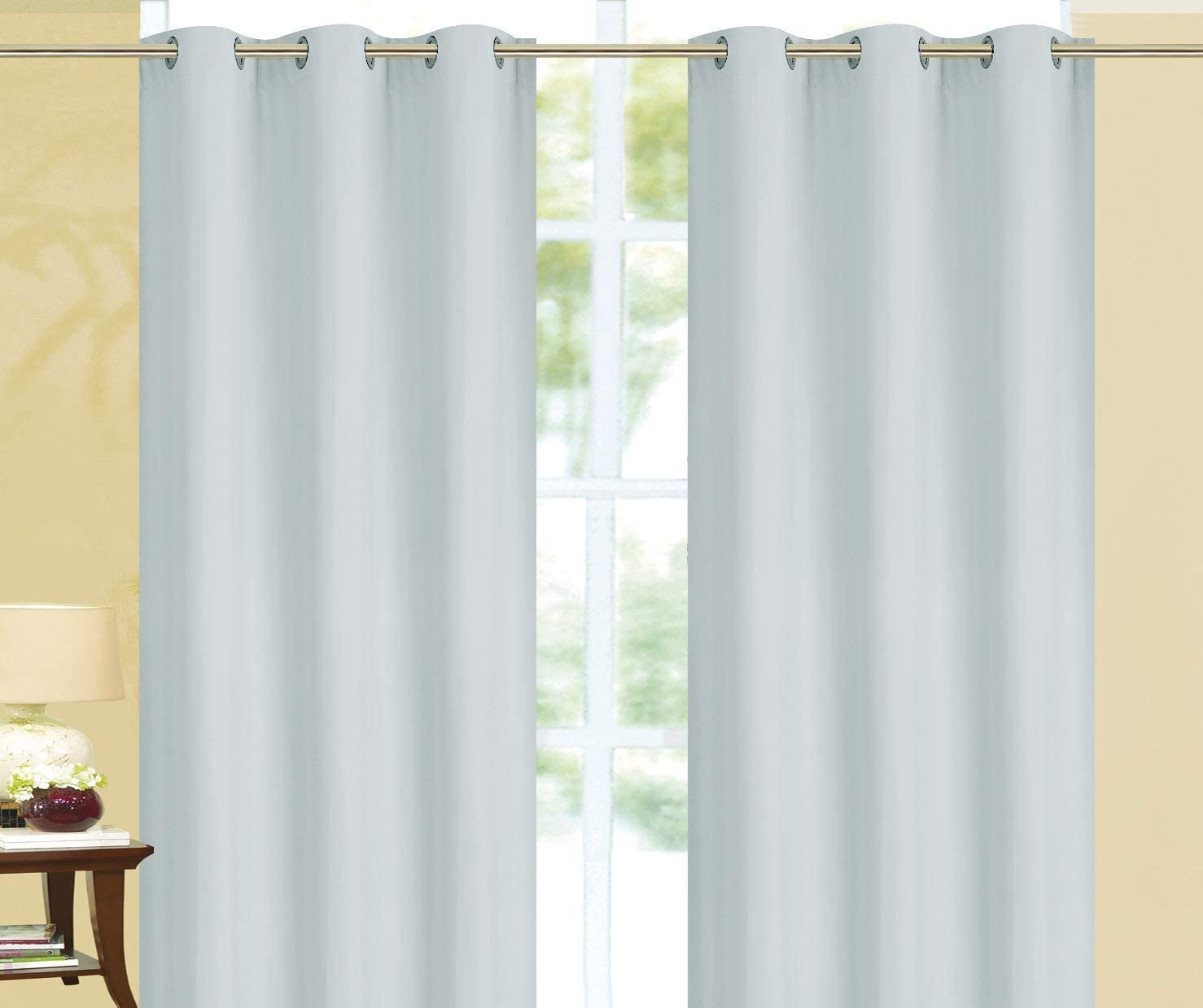 silver blackout thermal curtain