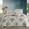 Taupe1 Flowers Taupe Comforter Set
