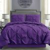 Purple Pintuck Comforter Set