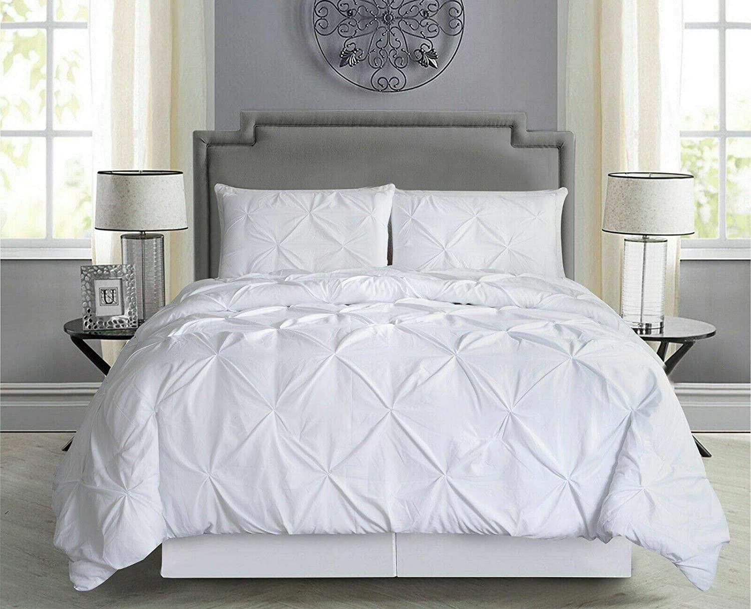 White Pintuck Comforter Set