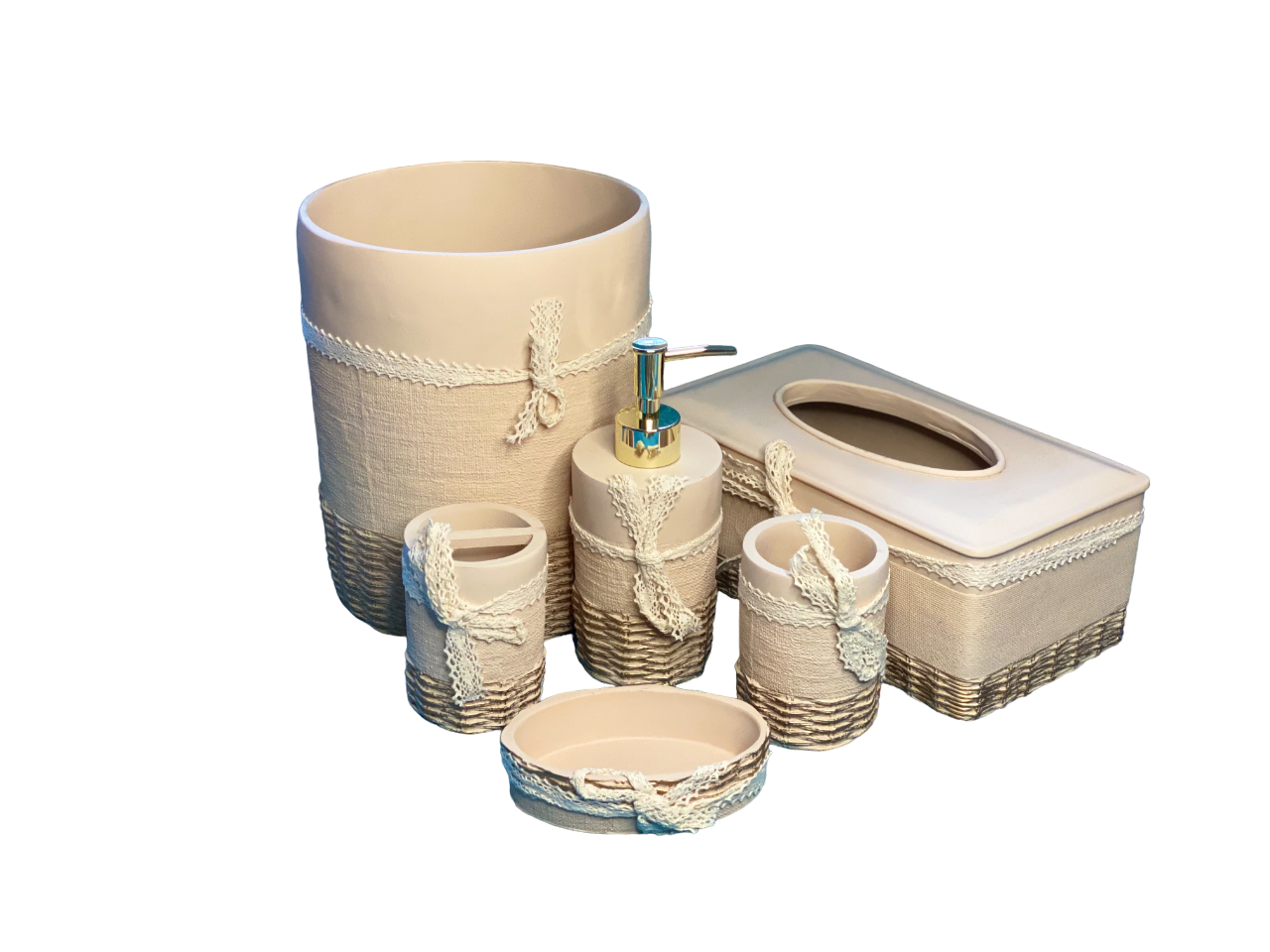 Beige 6pc Ceramic Set