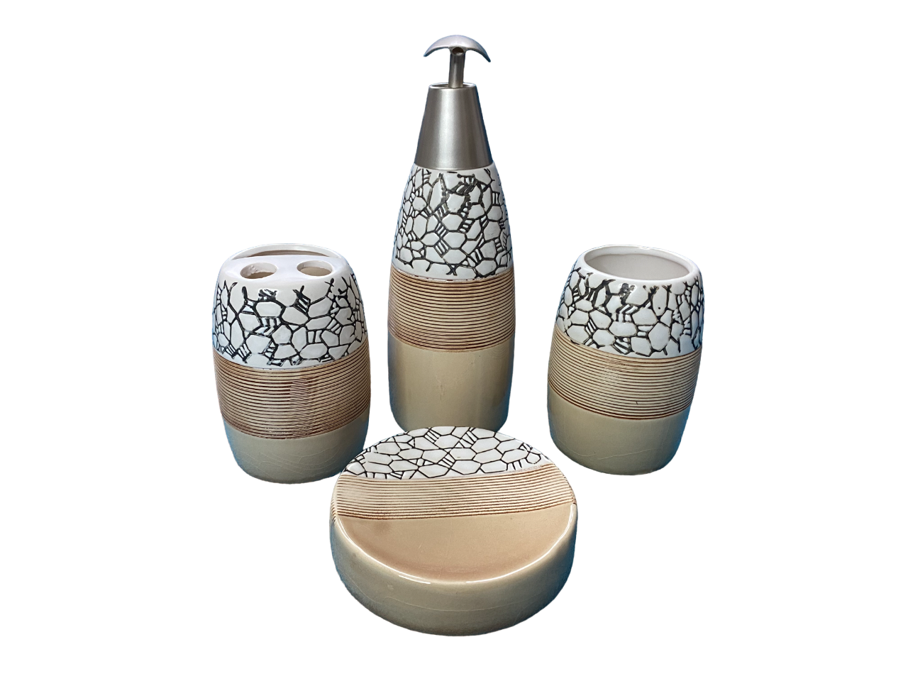 Beige Stone Ceramic Set Beige Stone Ceramic Set