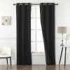 Black Blackout Curtain Black Blackout Curtain with black backing
