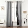 Gray Blackout Curtain Gray Blackout Curtain with Black Backing