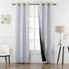 White Blackout Curtain White Blackout Curtain with black backing